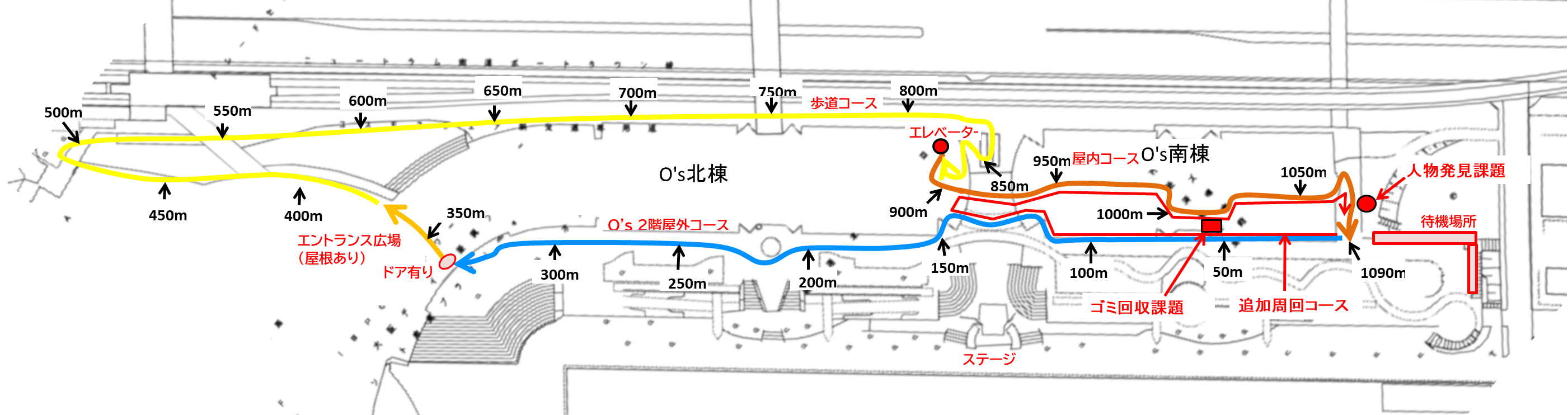 エクストラチャレンジの課題コース